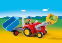 Zestaw z figurkami 1.2.3 6964 Traktor z przyczepą
