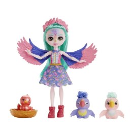 Enchantimals Rodzina Papugi Filia Finch Lalka + figurki