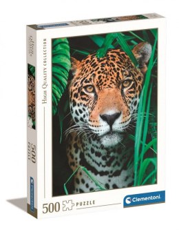 Puzzle 500 elementów High Quality, Jaguar w dżungli