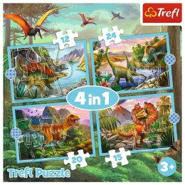 Puzzle 4w1 Wyjątkowe dinozaury