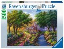 Puzzle 1500 elementów Chatka nad rzeką