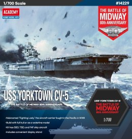 Model plastikowy Yorktown CV-5 Battle of Midaway 1/700