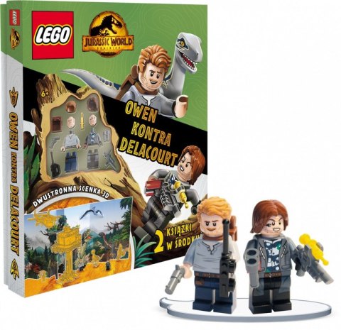 Zestaw książek z klockami LEGO Jurassic World. Owen kontra Delacourt