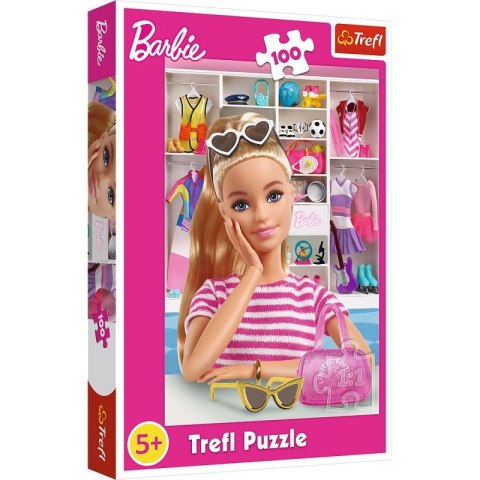 Puzzle 100 elementów Poznaj Barbie