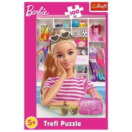 Puzzle 100 elementów Poznaj Barbie