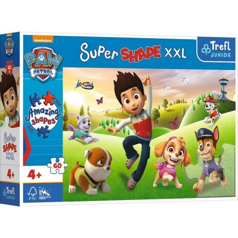 Puzzle 60 elementów XXL Super Shape Uśmiechnięte pieski Paw Patrol