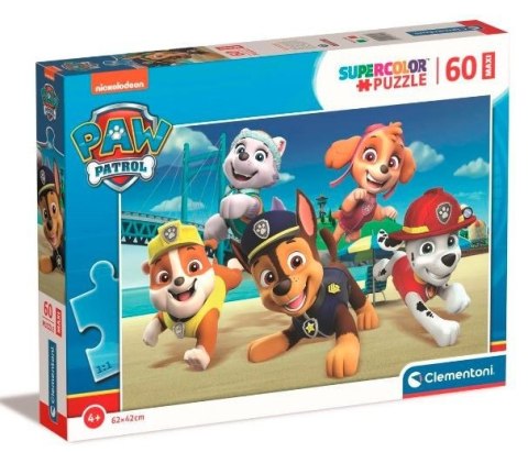 Puzzle 60 elementów Maxi Super Kolor Paw Patrol