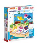 Puzzle 2x20 elementów Super kolor Baby Shark