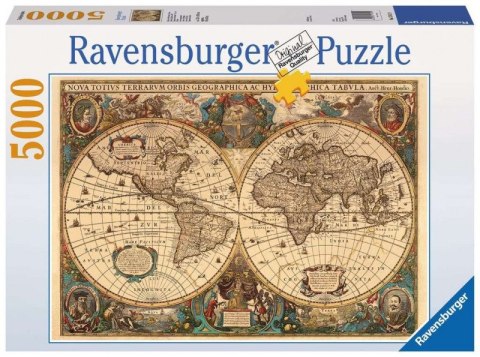 Puzzle 5000 elementów Dawna mapa świata